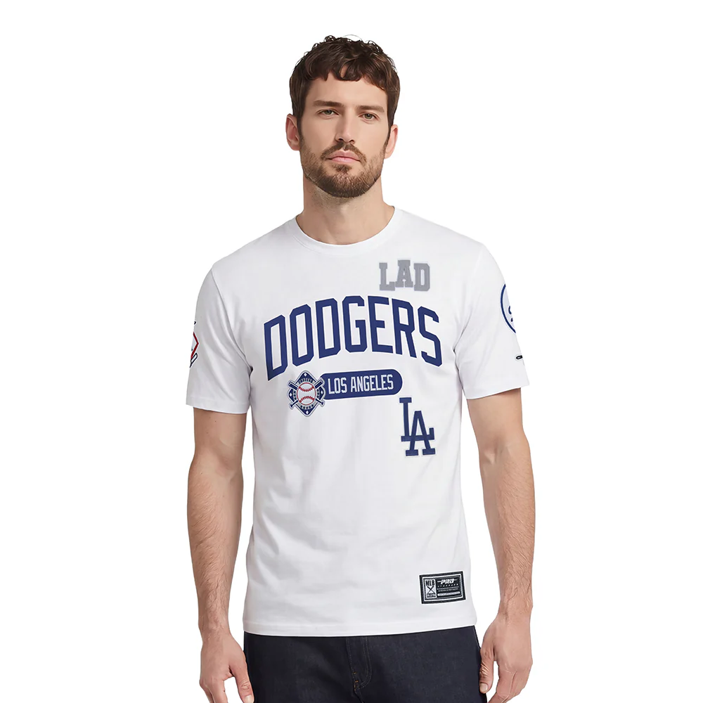 MLB LOS ANGELES DODGERS LETTERMAN MEN'S S/S TEE (WHITE)