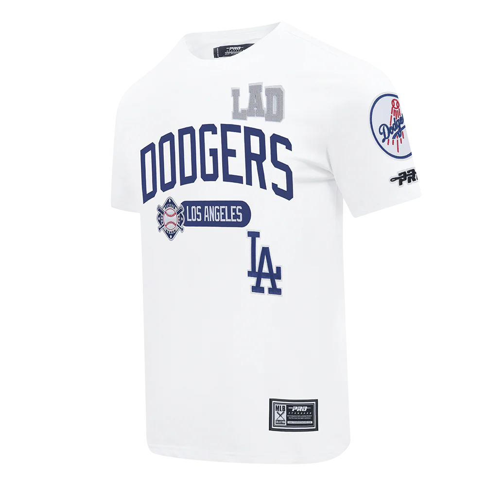 MLB LOS ANGELES DODGERS LETTERMAN MEN'S S/S TEE (WHITE) - Image 3