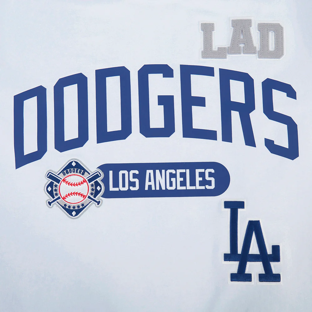 MLB LOS ANGELES DODGERS LETTERMAN MEN'S S/S TEE (WHITE) - Image 5