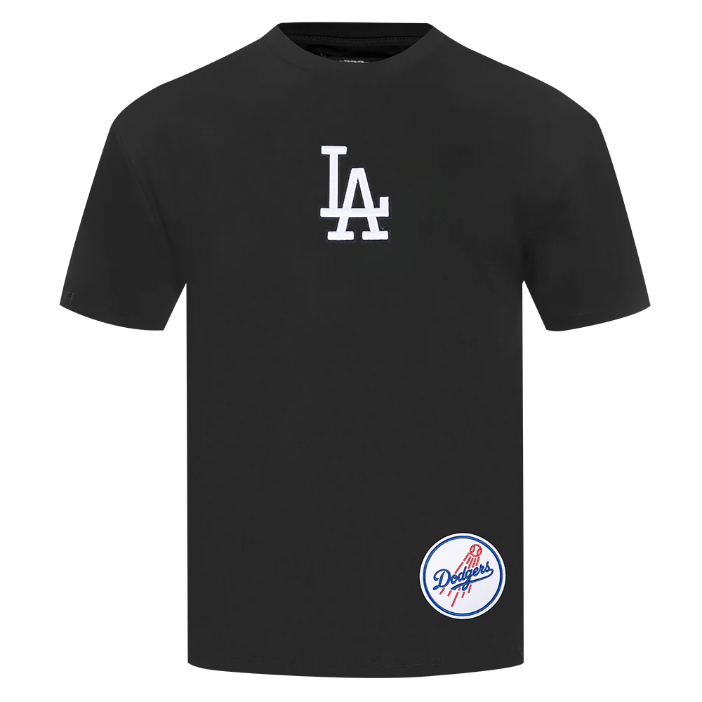 MLB LOS ANGELES DODGERS WINGSPAN MEN'S CJ DROP SHOULDER TEE (BLACK/DODGER BLUE) - Image 3