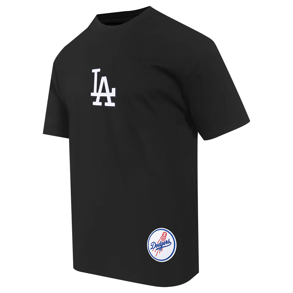 MLB LOS ANGELES DODGERS WINGSPAN MEN'S CJ DROP SHOULDER TEE (BLACK/DODGER BLUE) - Image 4