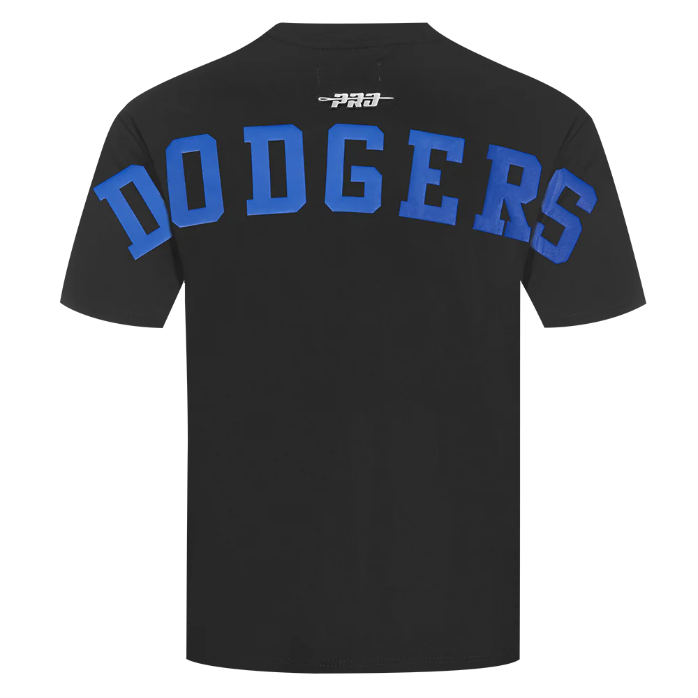 MLB LOS ANGELES DODGERS WINGSPAN MEN'S CJ DROP SHOULDER TEE (BLACK/DODGER BLUE) - Image 5