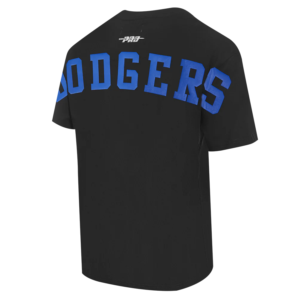 MLB LOS ANGELES DODGERS WINGSPAN MEN'S CJ DROP SHOULDER TEE (BLACK/DODGER BLUE) - Image 6