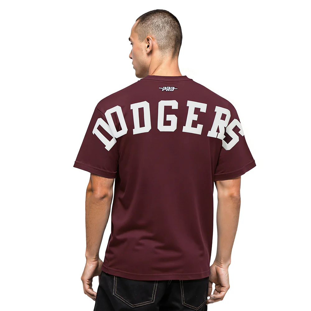 MLB LOS ANGELES DODGERS WINGSPAN MEN'S CJ DROP SHOULDER TEE V2 (WINE)
