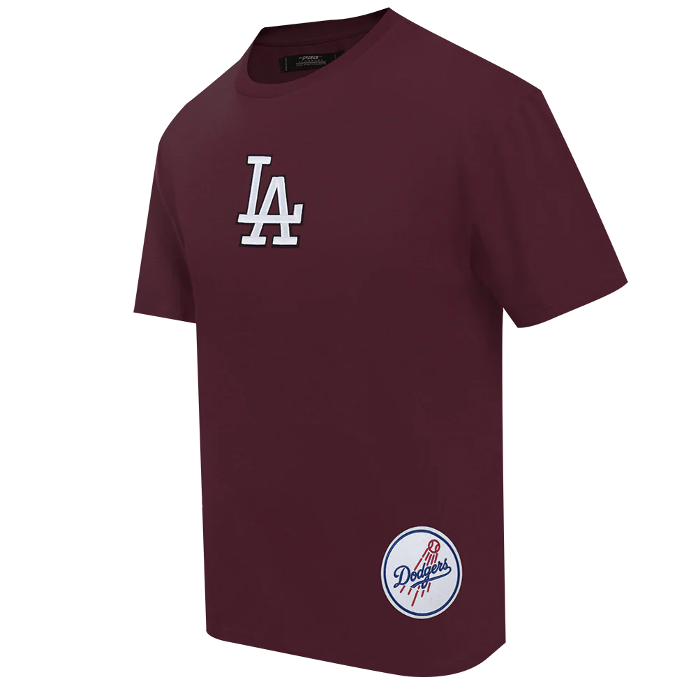 MLB LOS ANGELES DODGERS WINGSPAN MEN'S CJ DROP SHOULDER TEE V2 (WINE) - Image 3