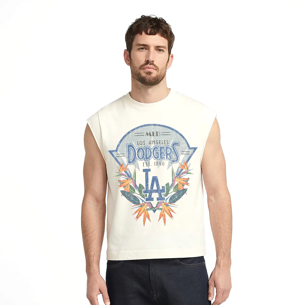 MLB LOS ANGELES DODGERS PARADISE MEN'S S/S TEE (EGGSHELL)