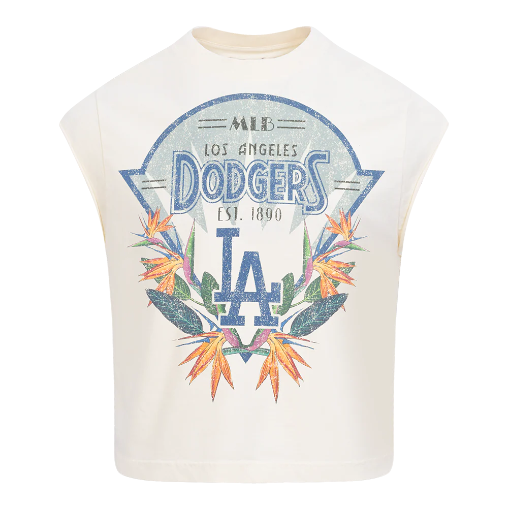 MLB LOS ANGELES DODGERS PARADISE MEN'S S/S TEE (EGGSHELL) - Image 3