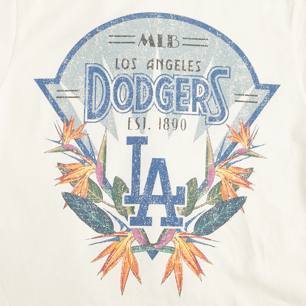 MLB LOS ANGELES DODGERS PARADISE MEN'S S/S TEE (EGGSHELL) - Image 5