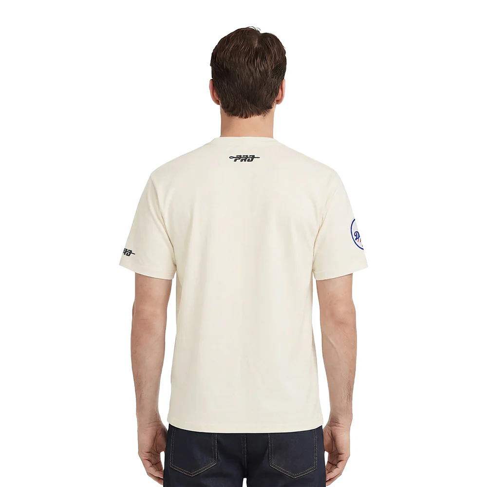 MLB LOS ANGELES DODGERS STAMPED MEN'S S/S TEE (EGGSHELL) - Image 3