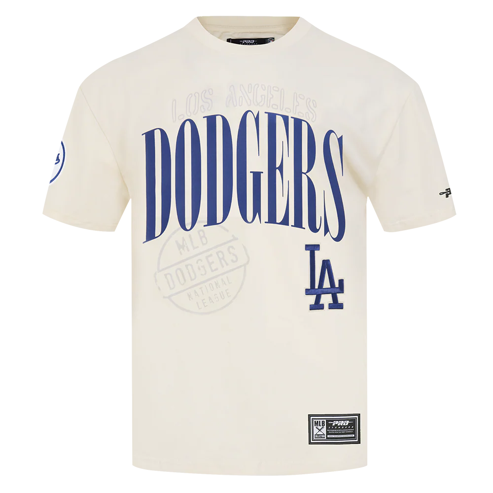 MLB LOS ANGELES DODGERS STAMPED MEN'S S/S TEE (EGGSHELL) - Image 4
