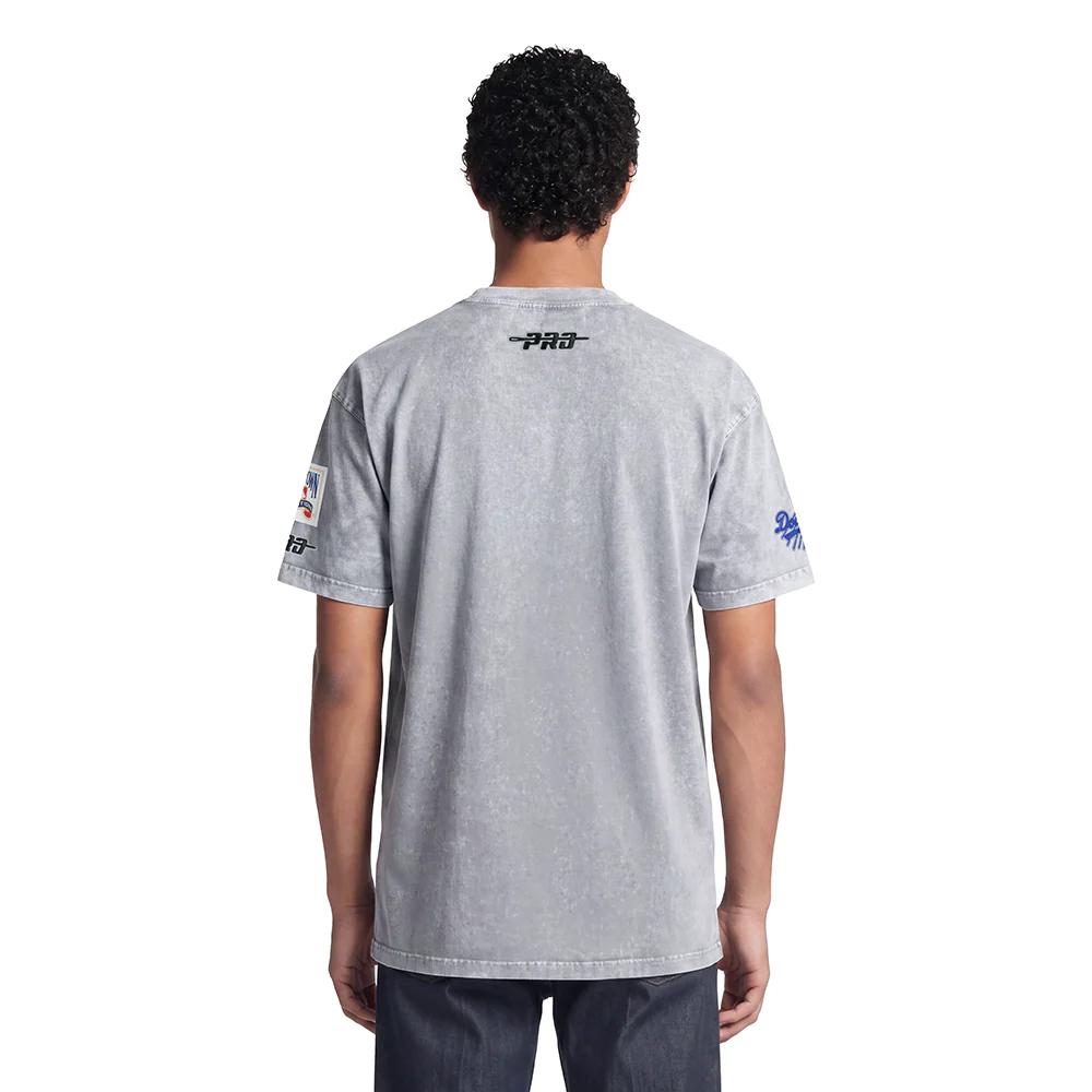 MLB LOS ANGELES DODGERS FIRST TEAM MEN'S S/S TOP (WASHED GREY) - Image 2
