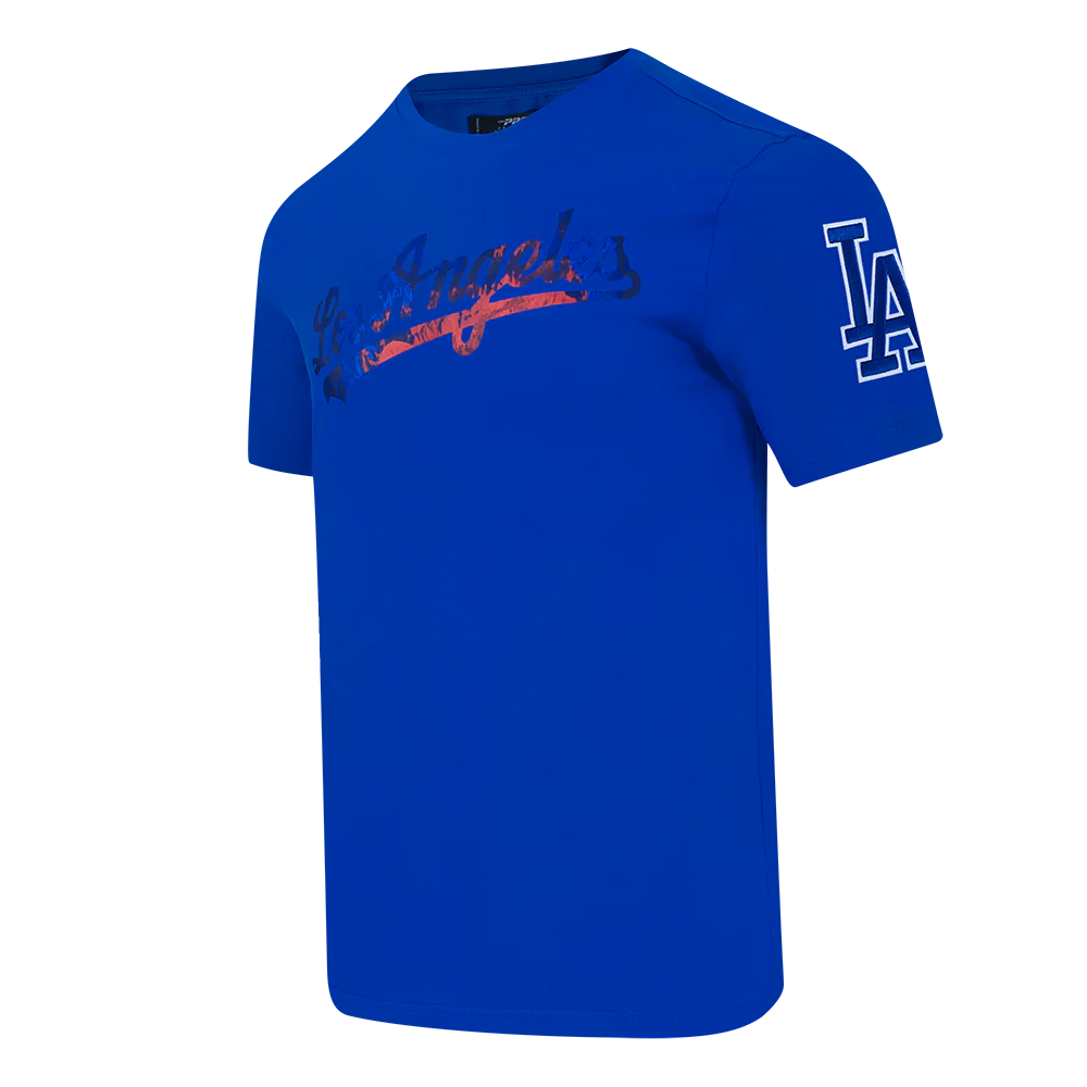 MLB LOS ANGELES DODGERS DIP DYE PRO TEAM MEN'S TOP (ROYAL BLUE) - Image 2