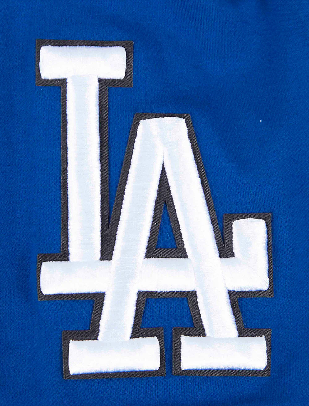 MLB LOS ANGELES DODGERS CLASSIC CHENILLE MEN'S DOUBLE KNIT SHORT SLEEVE PULLOVER HOODIE (DOGERS BLUE) - Image 8