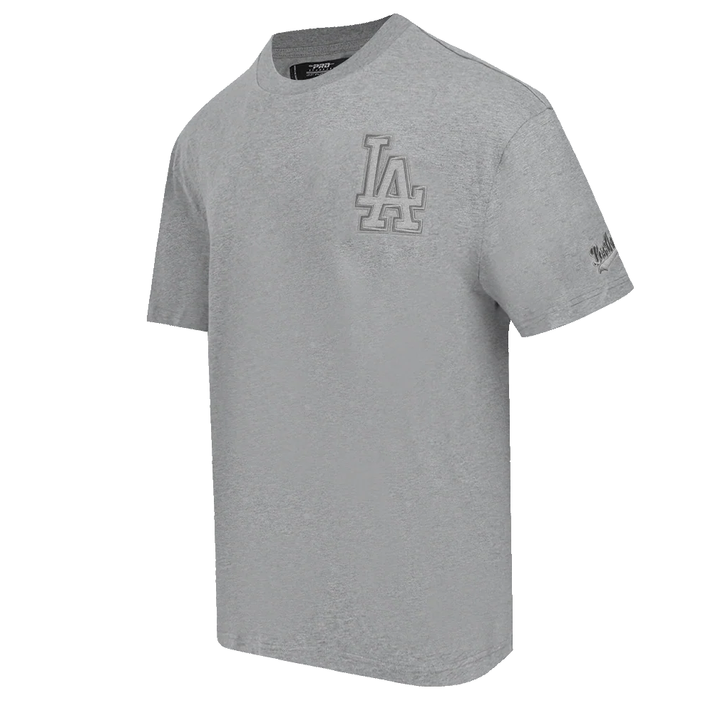 MLB LOS ANGELES DODGERS NEUTRAL MEN'S DROP SHOULDER TOP (DARK HEATHER GRAY) - Image 2