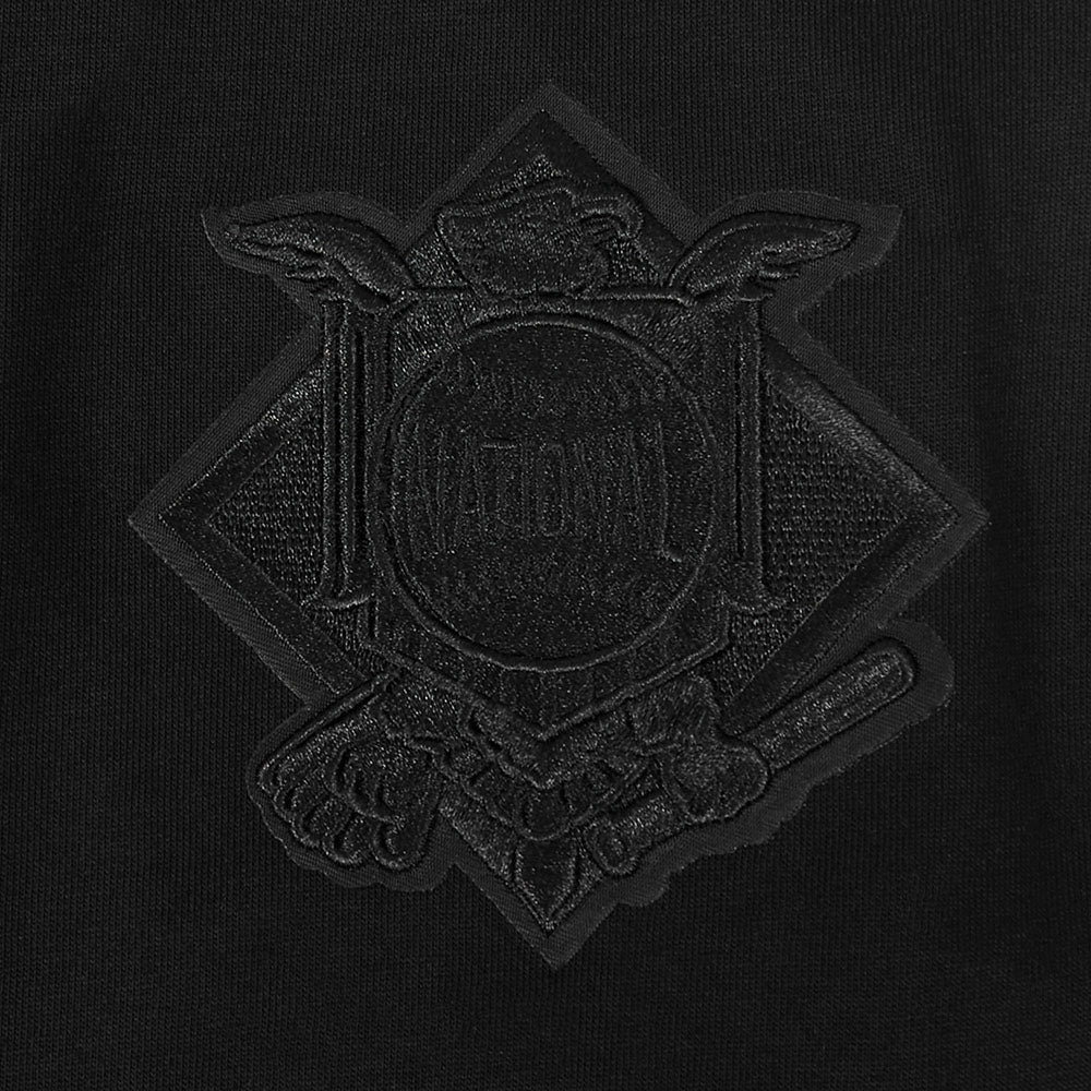 MLB LOS ANGELES DODGERS BLACKOUT MEN'S DROP SHOULDER LS TEE (BLACK) - Image 5