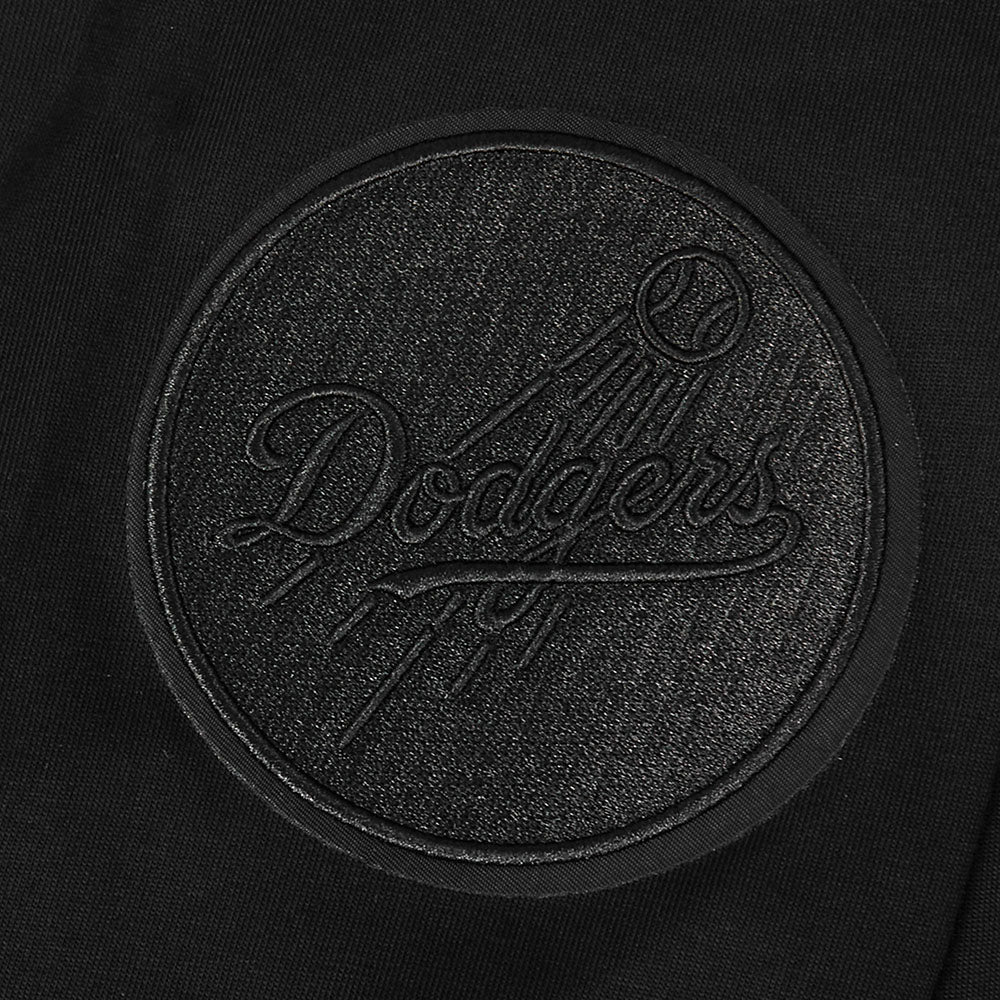 MLB LOS ANGELES DODGERS BLACKOUT MEN'S DROP SHOULDER LS TEE (BLACK) - Image 6