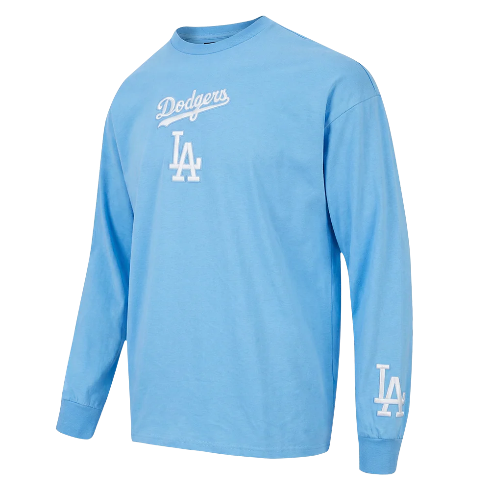 MLB LOS ANGELES DODGERS WINGSPAN MEN'S DROP SHOULDER LS TEE V2 (UNIVERSITY BLUE) - Image 3