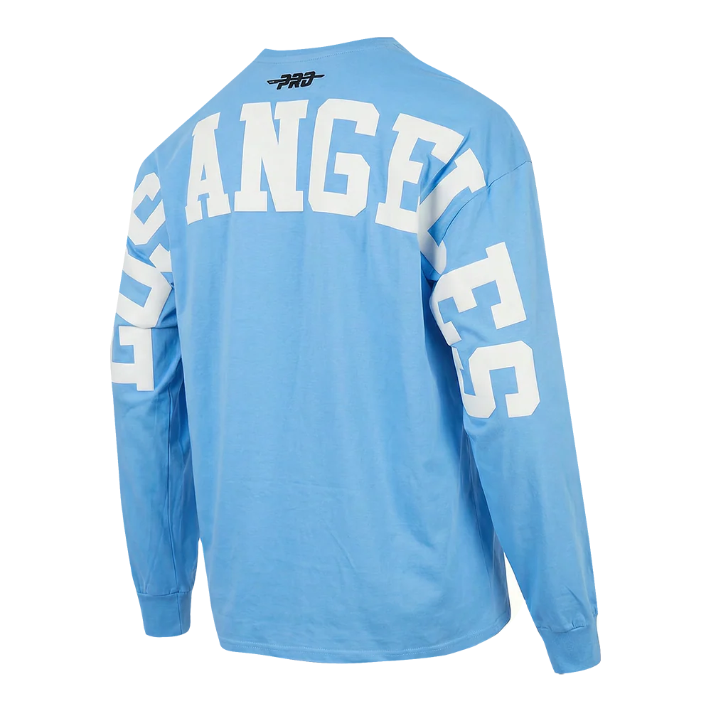 MLB LOS ANGELES DODGERS WINGSPAN MEN'S DROP SHOULDER LS TEE V2 (UNIVERSITY BLUE) - Image 4