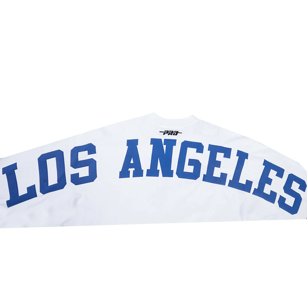 MLB LOS ANGELES DODGERS WINGSPAN MEN'S DROP SHOULDER LS TEE V2 (WHITE) - Image 7