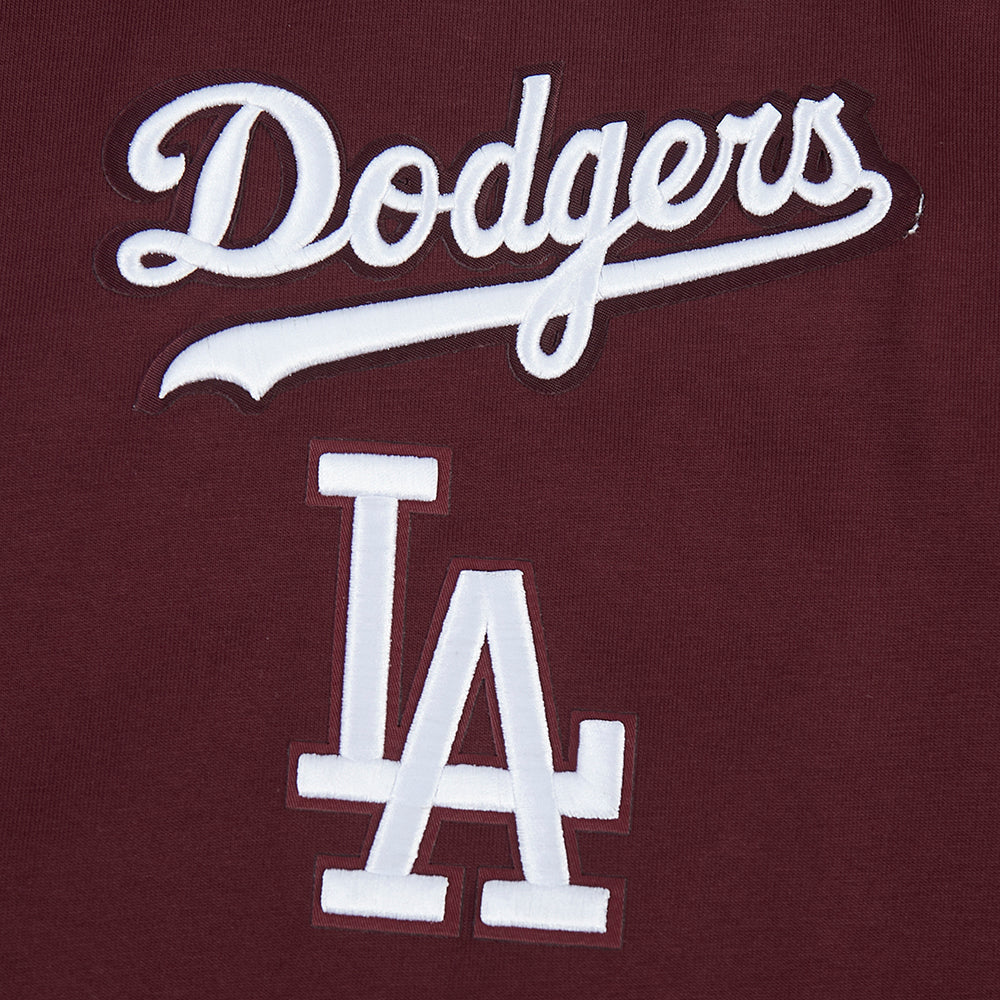 MLB LOS ANGELES DODGERS WINGSPAN MEN'S DROP SHOULDER LS TEE V2 (WINE) - Image 5