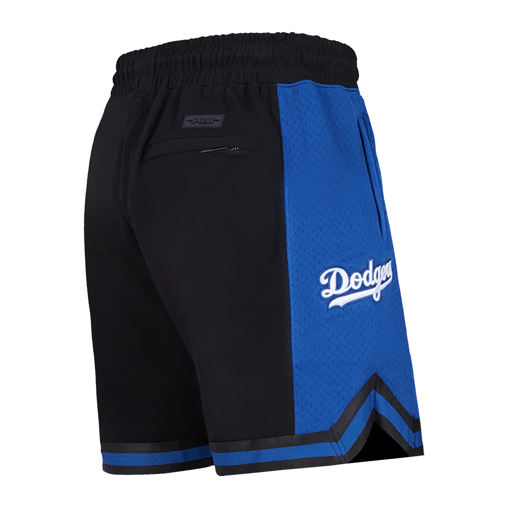 MLB LOS ANGELES DODGERS SCRIPT TAIL MEN'S DOUBLE KNIT 2.0 SHORT (BLACK/DODGER BLUE) - Image 3