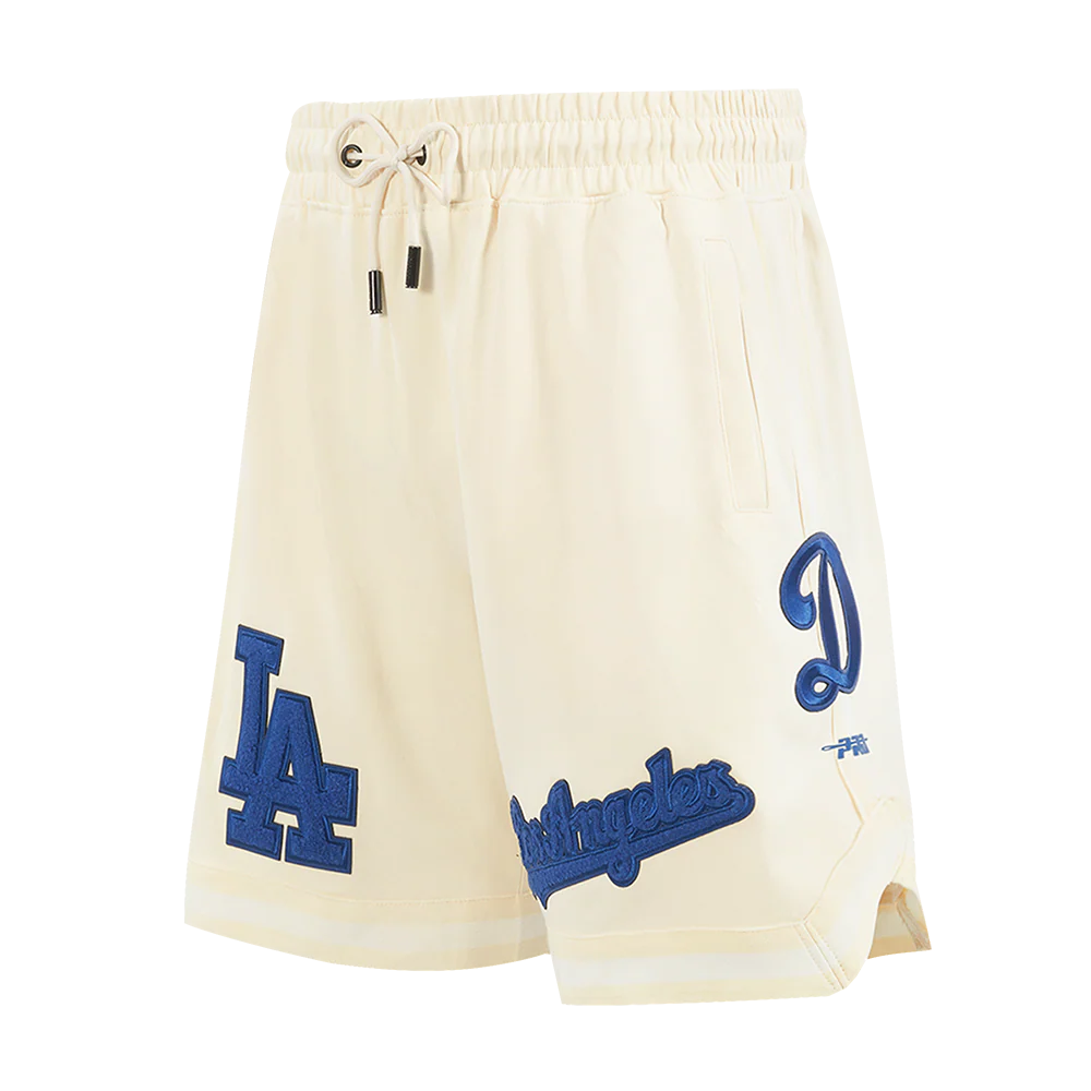 MLB LOS ANGELES DODGERS TRIPLE TONAL DOUBLE KNIT MEN'S SHORT (EGGSHELL)