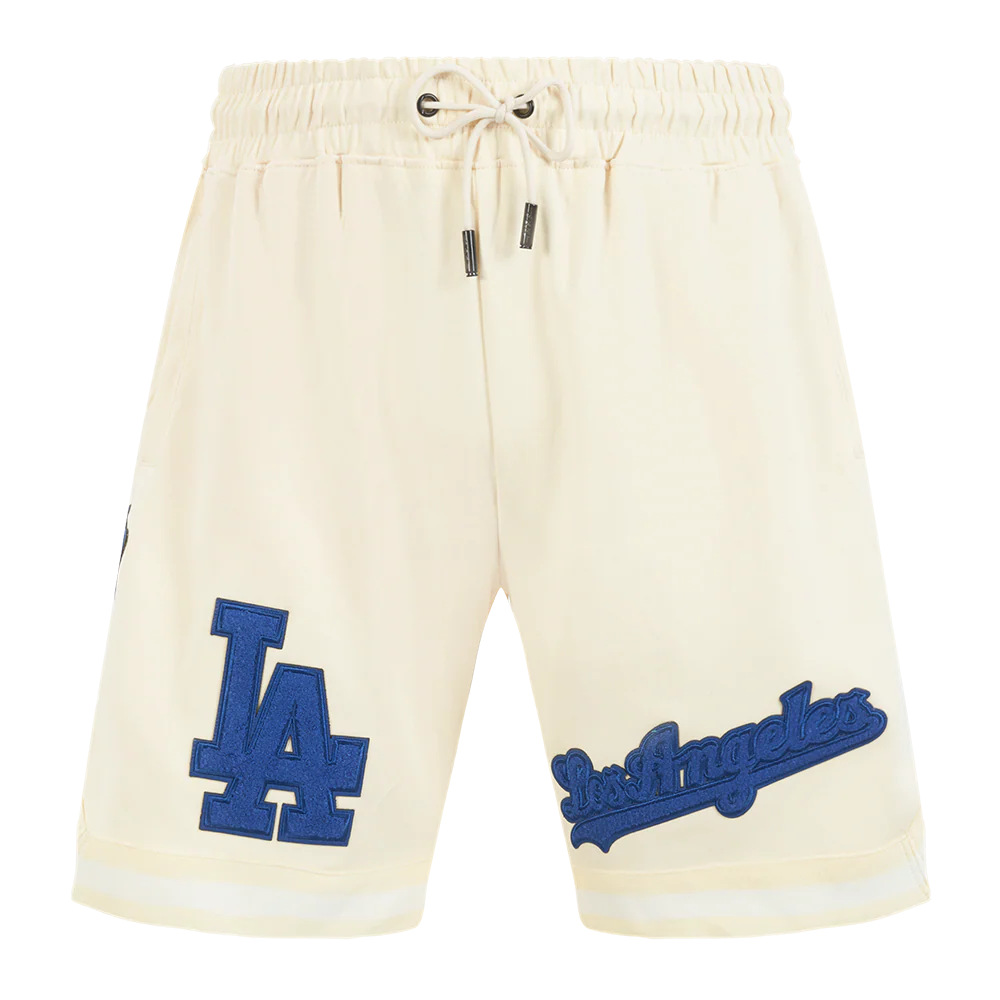 MLB LOS ANGELES DODGERS TRIPLE TONAL DOUBLE KNIT MEN'S SHORT (EGGSHELL) - Image 2