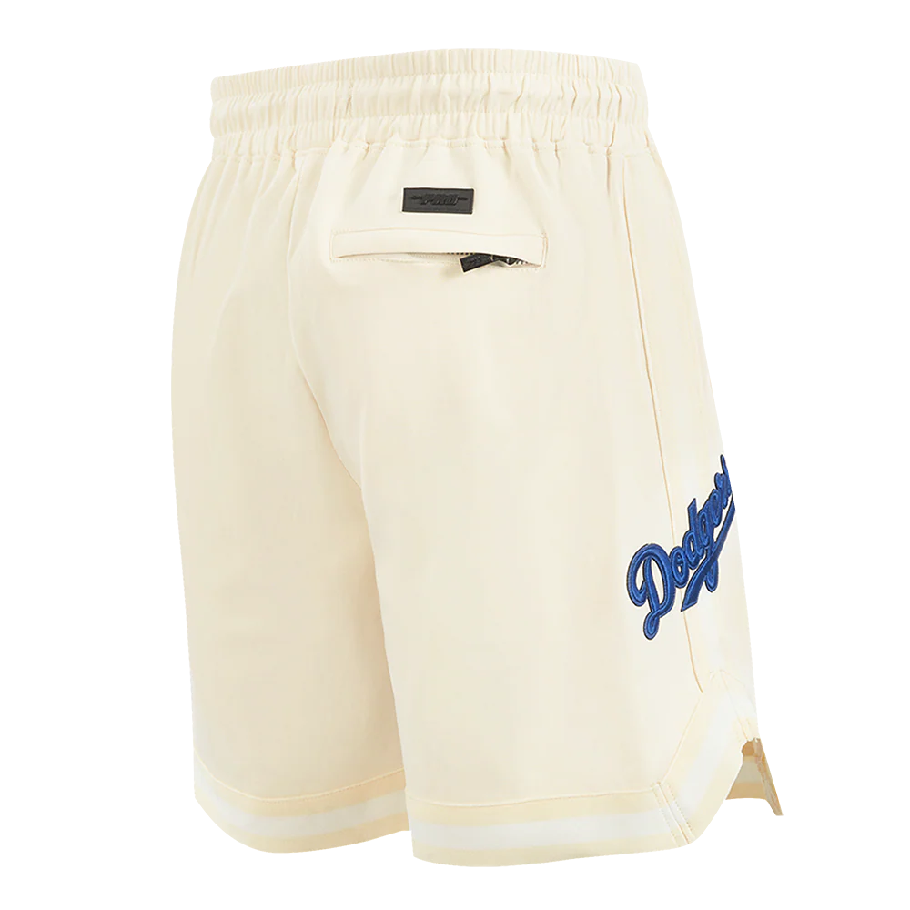 MLB LOS ANGELES DODGERS TRIPLE TONAL DOUBLE KNIT MEN'S SHORT (EGGSHELL) - Image 3