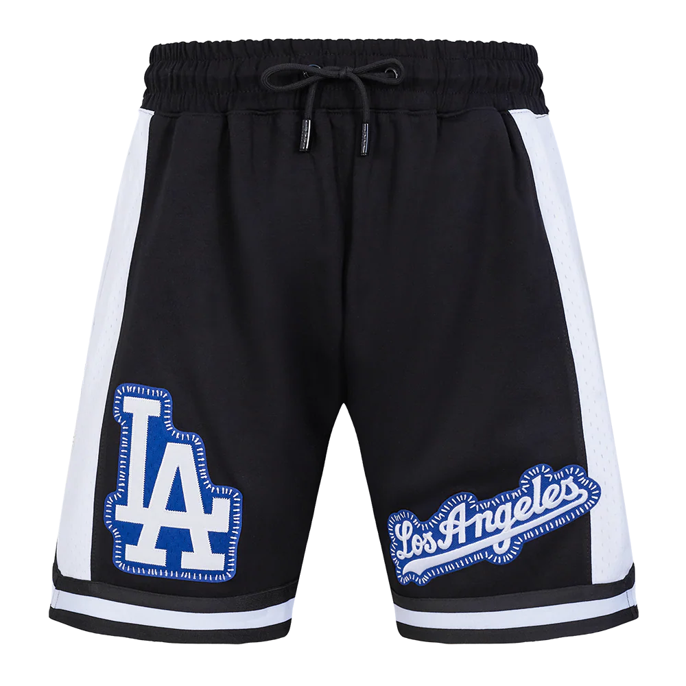 MLB LOS ANGELES DODGERS DIY PICK STITCH MEN'S DOUBLE KNIT 2.0 SHORT (BLACK) - Image 5