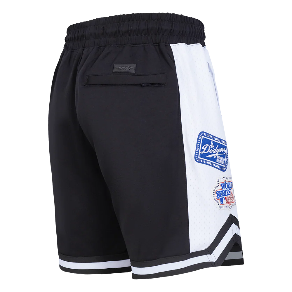MLB LOS ANGELES DODGERS DIY PICK STITCH MEN'S DOUBLE KNIT 2.0 SHORT (BLACK) - Image 6