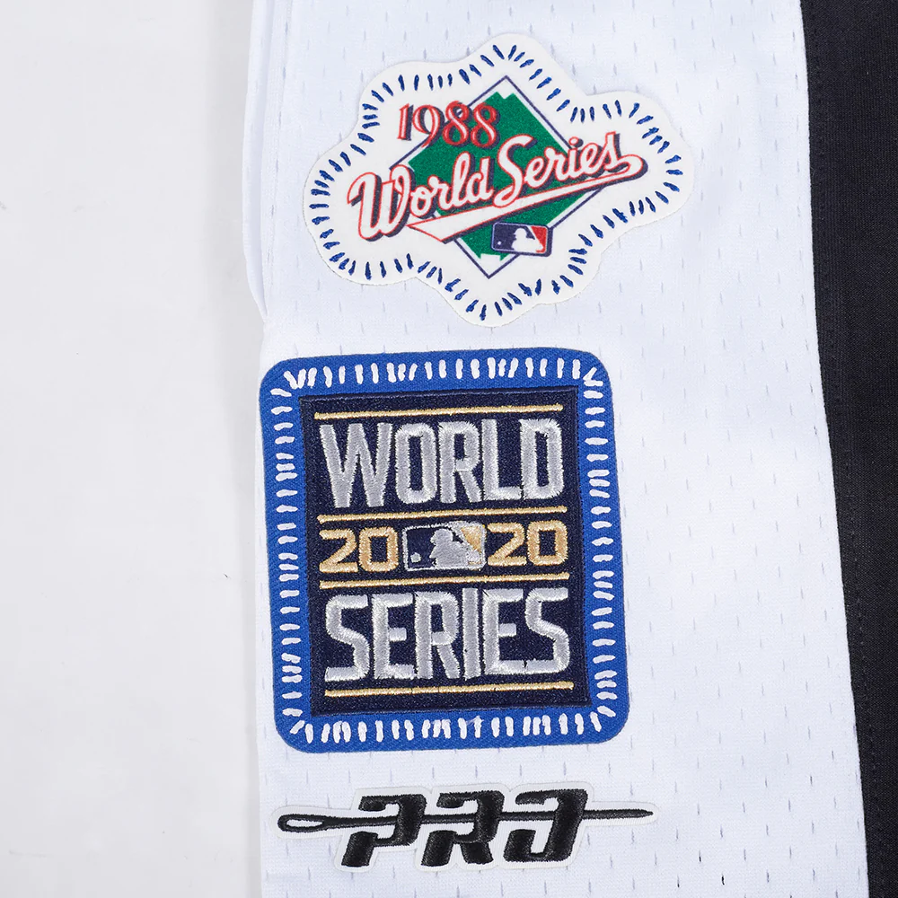 MLB LOS ANGELES DODGERS DIY PICK STITCH MEN'S DOUBLE KNIT 2.0 SHORT (BLACK) - Image 9