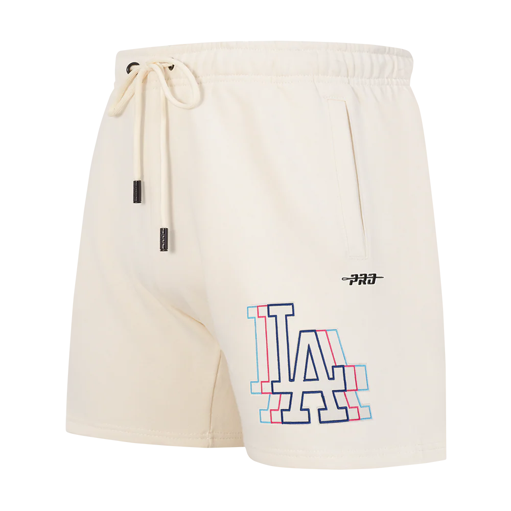MLB LOS ANGELES DODGERS ECHO LOGO MEN'S FLEECE SHORT (EGGSHELL)