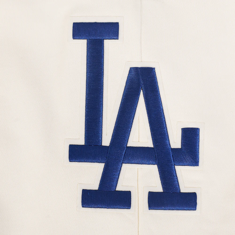 MLB LOS ANGELES DODGERS ECHO LOGO MEN'S FLEECE SHORT (EGGSHELL) - Image 6