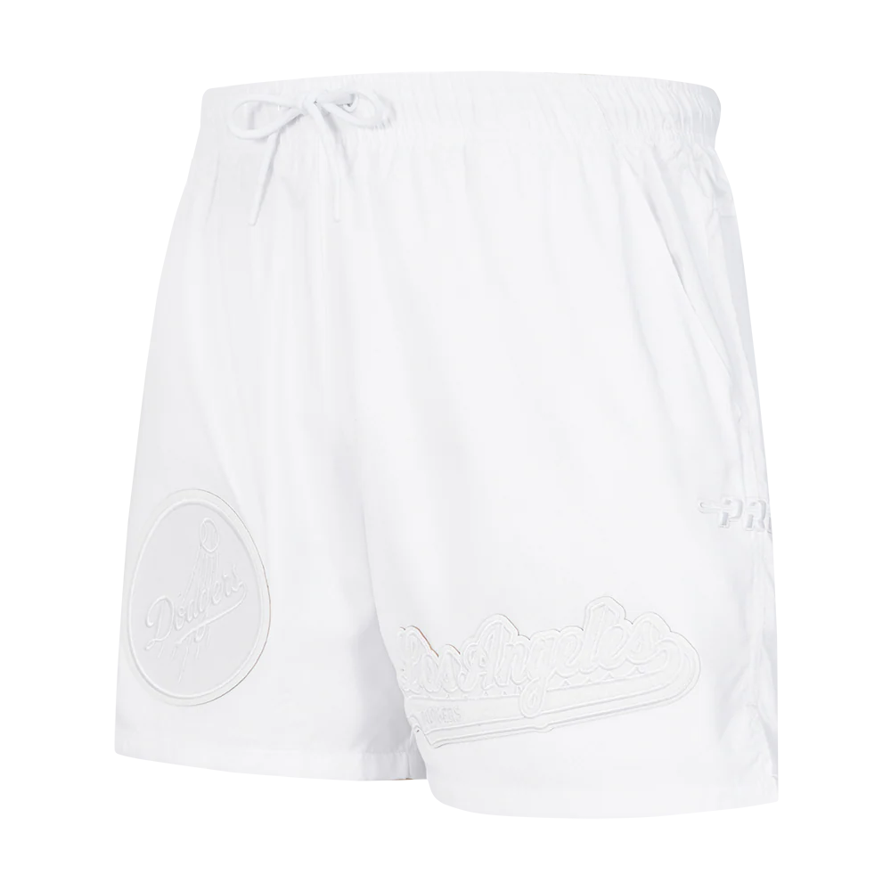 MLB LOS ANGELES DODGERS WHITE OUT MEN'S WOVEN SHORT (WHITE)
