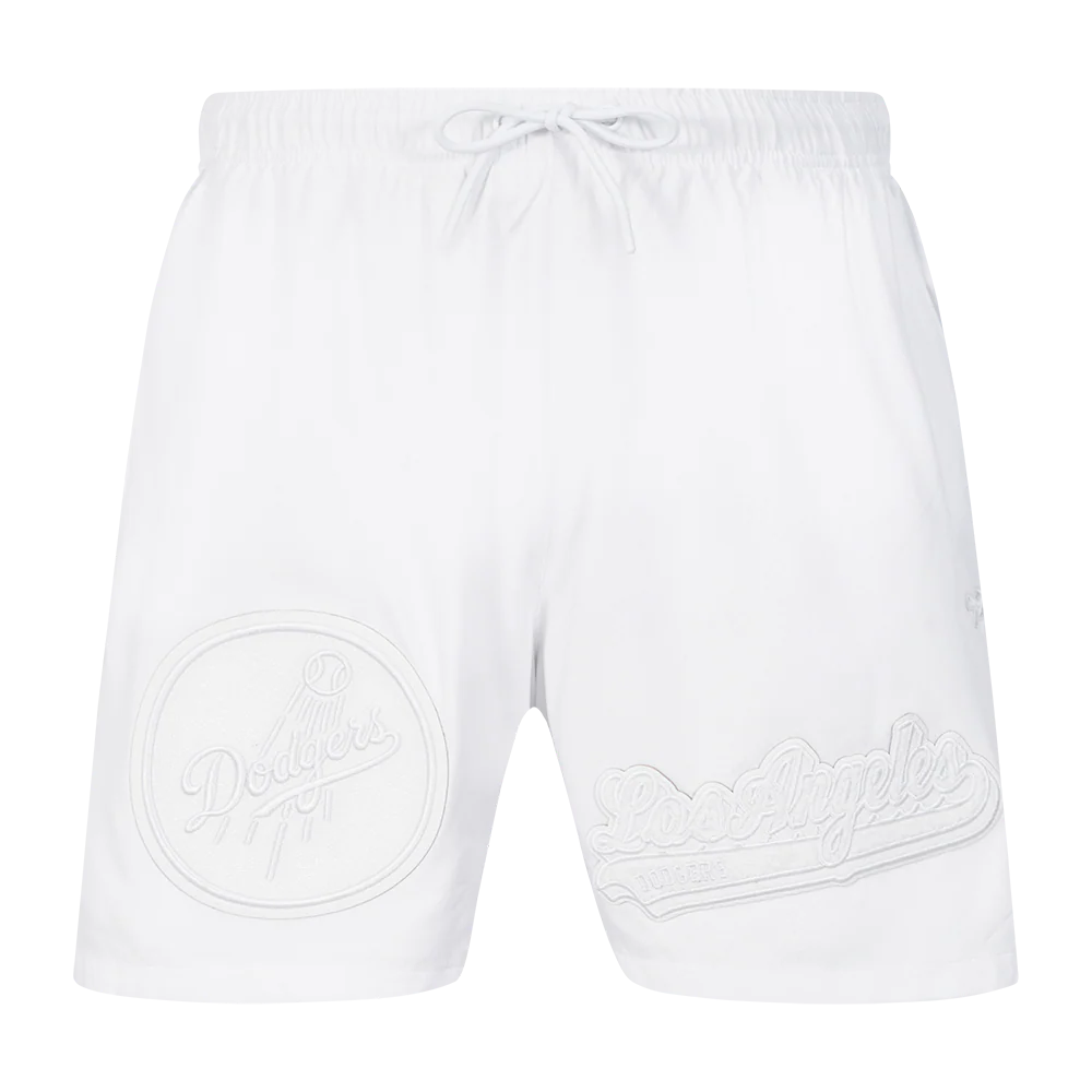MLB LOS ANGELES DODGERS WHITE OUT MEN'S WOVEN SHORT (WHITE) - Image 2