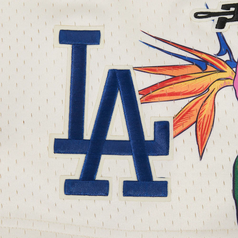 MLB LOS ANGELES DODGERS PARADISE MEN'S MESH SHORT (EGGSHELL) - Image 6