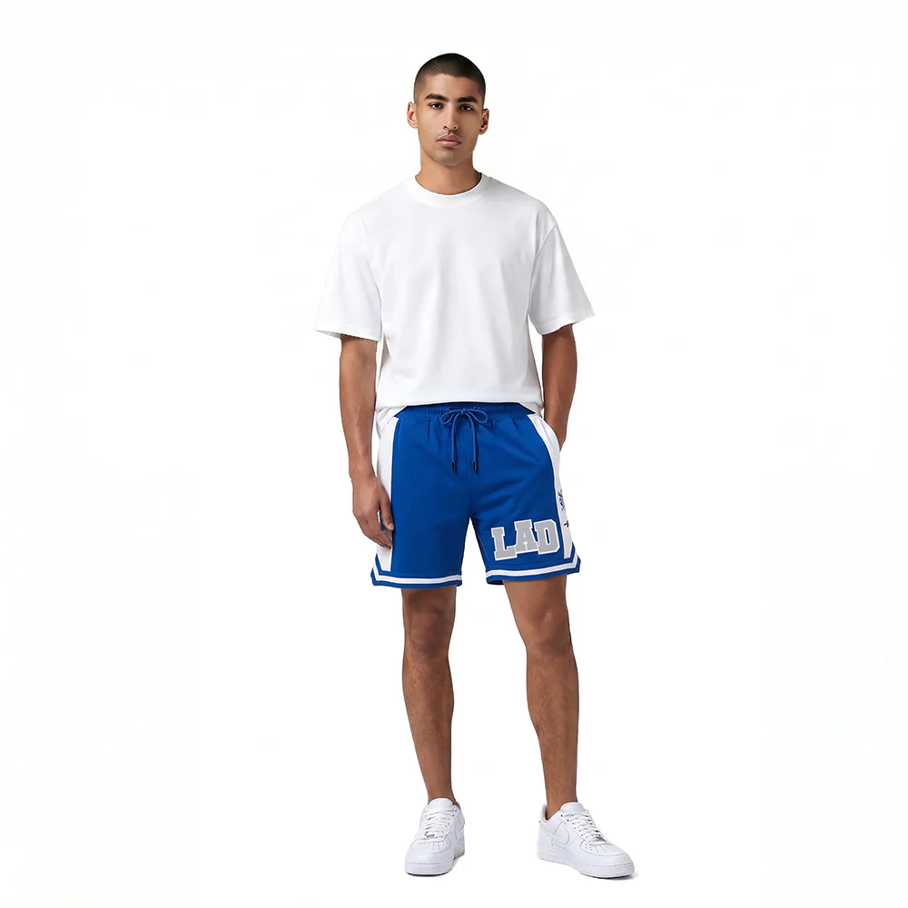MLB LOS ANGELES DODGERS LETTERMAN MEN'S ATHLETIC SHORT (DODGER BLUE) - Image 3