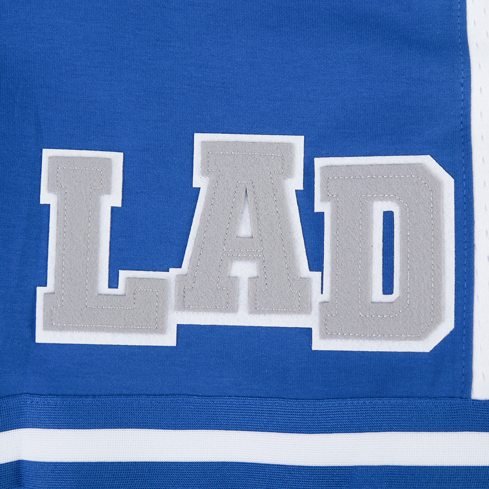 MLB LOS ANGELES DODGERS LETTERMAN MEN'S ATHLETIC SHORT (DODGER BLUE) - Image 6