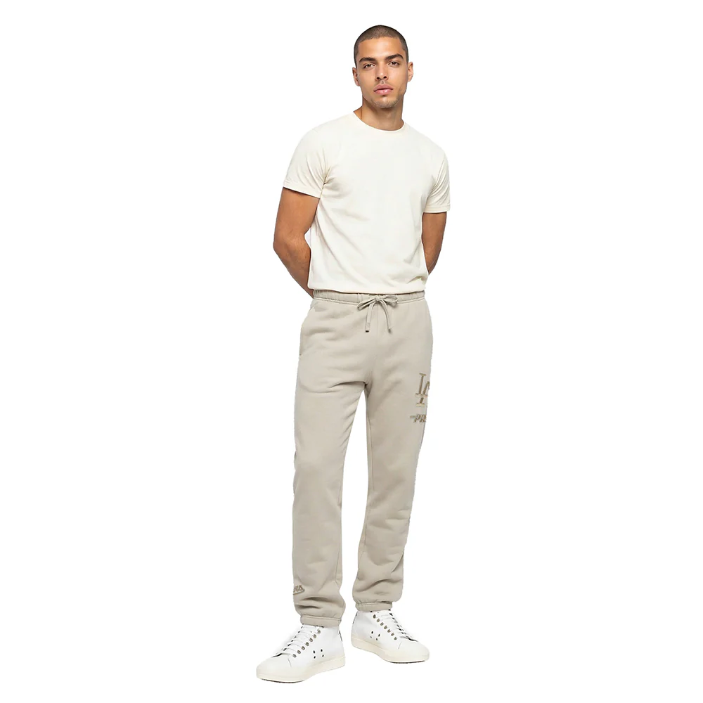 MLB LOS ANGELES DODGERS WINGSPAN MEN'S FLEECE STRAIGHT LEG SWEATPANT (TAUPE) - Image 3