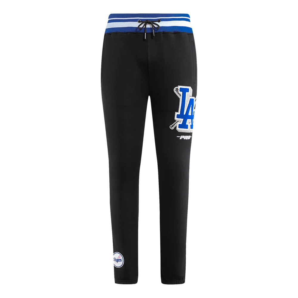 MLB LOS ANGELES DODGERS MASHUP MEN'S RIB SWEATPANT (BLACK/DODGER BLUE) - Image 2