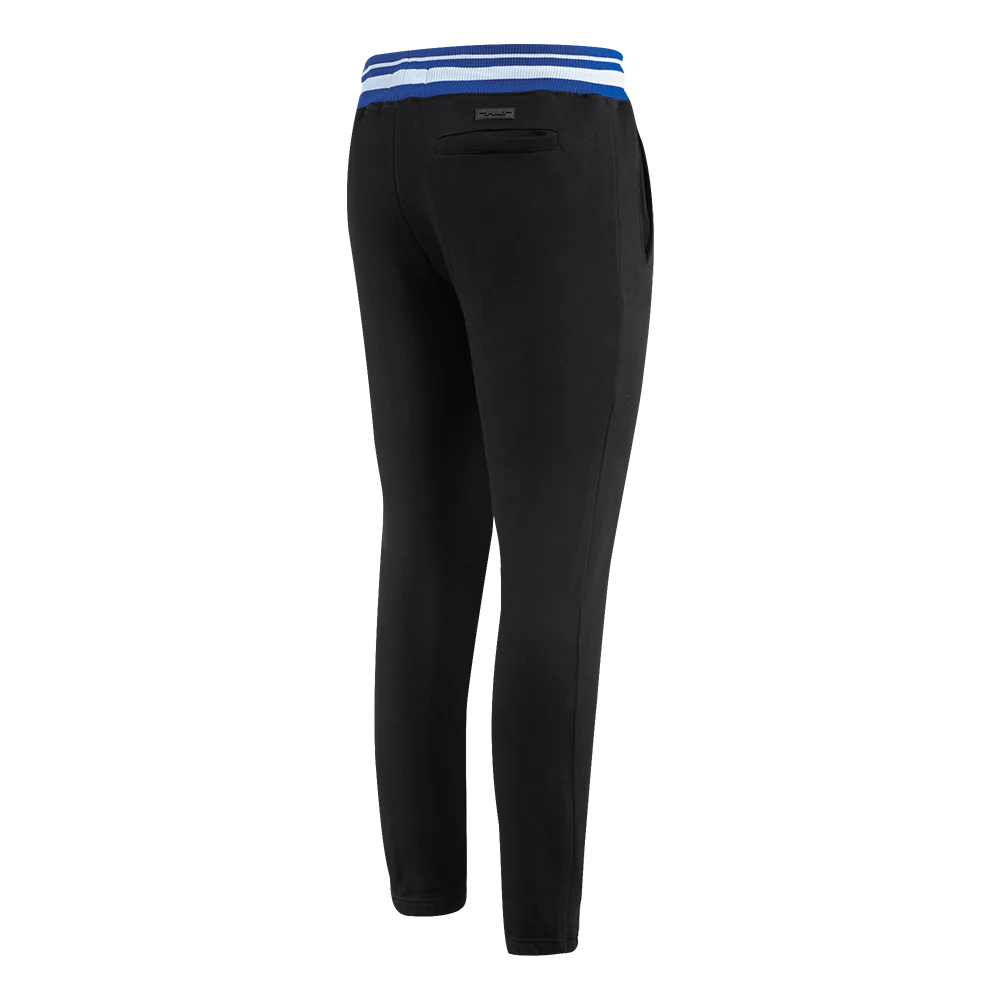 MLB LOS ANGELES DODGERS MASHUP MEN'S RIB SWEATPANT (BLACK/DODGER BLUE) - Image 4