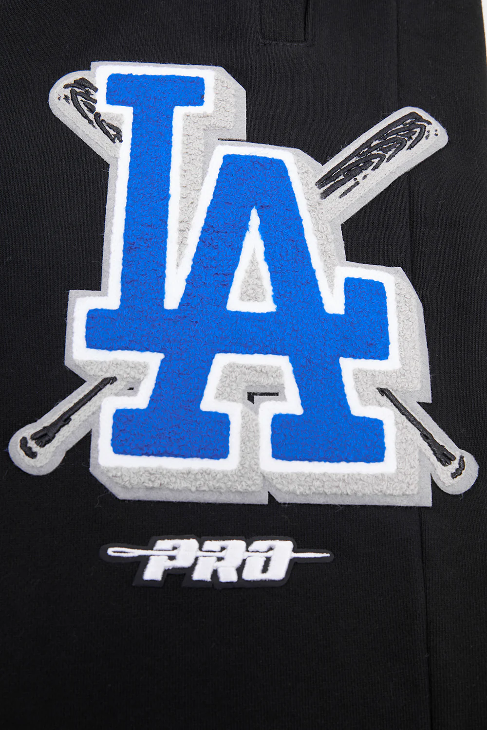 MLB LOS ANGELES DODGERS MASHUP MEN'S RIB SWEATPANT (BLACK/DODGER BLUE) - Image 5