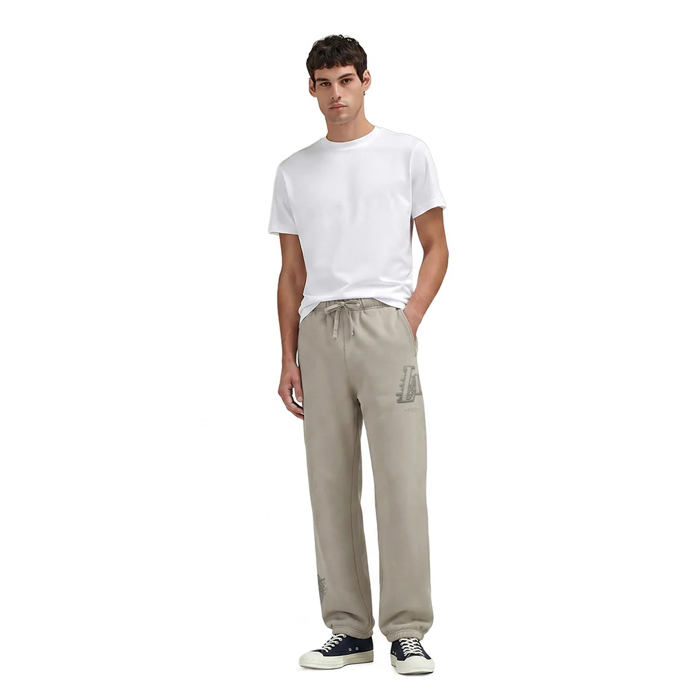 MLB LOS ANGELES DODGERS NEUTRAL FLEECE SWEATPANT (TAUPE) - Image 3