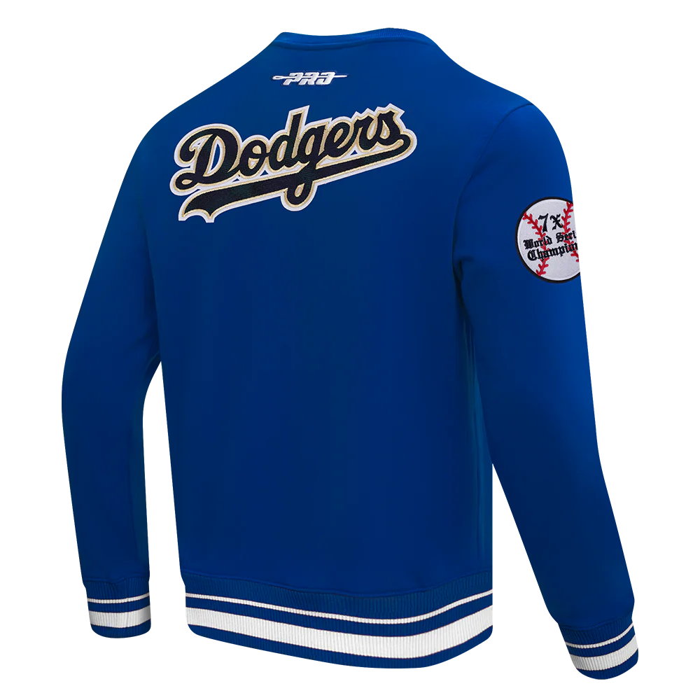 MLB LOS ANGELES DODGERS PRO PREP RIB FLC CREWNECK (DODGER BLUE) - Image 4