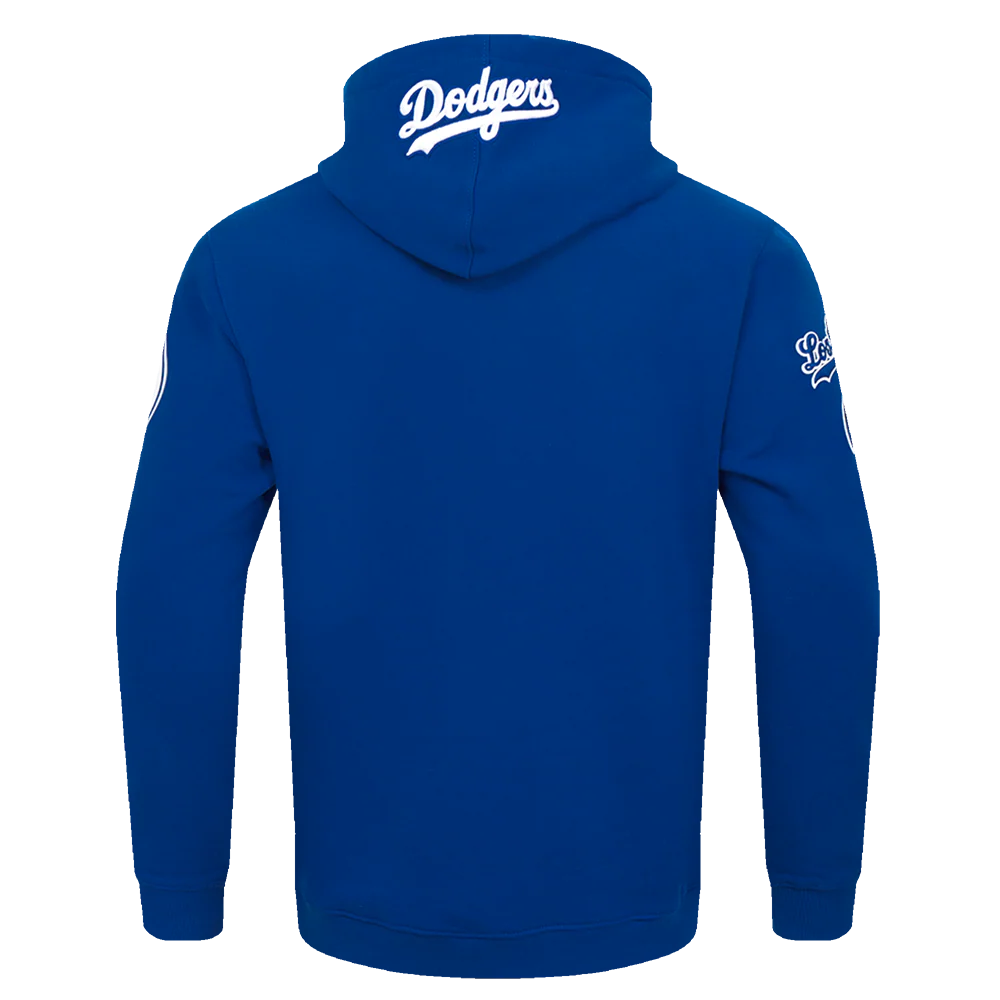 MLB LOS ANGELES DODGERS OLD ENGLISH MEN'S PULLOVER HOODIE (DODGER BLUE) - Image 4