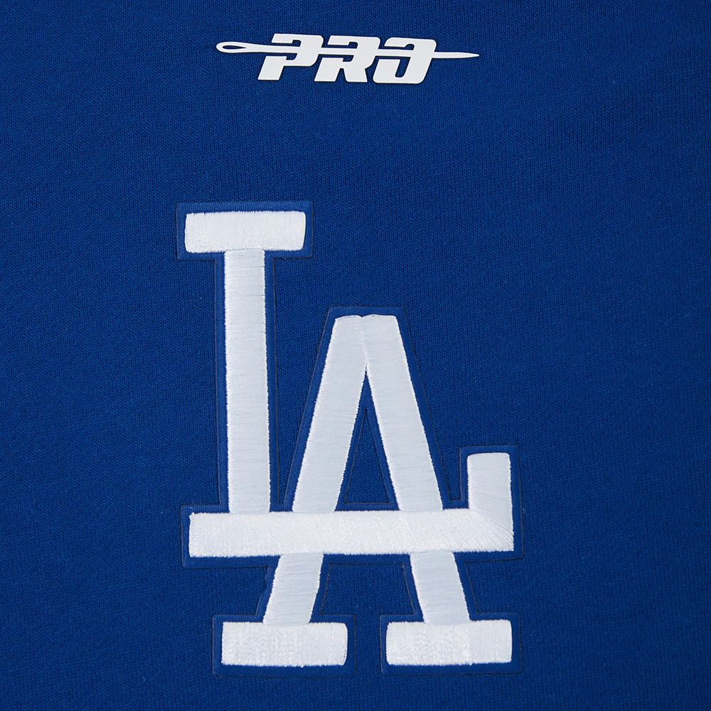 MLB LOS ANGELES DODGERS TURN IT UP MEN'S DROP SHOULDER FLC CREWNECK (DODGER BLUE) - Image 7