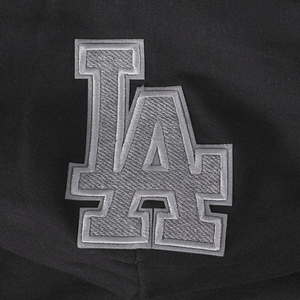 MLB LOS ANGELES DODGERS REVERSE FRENCH TERRY MEN'S DROP SHOULDER FLC PO HOODIE (BLACK) - Image 12
