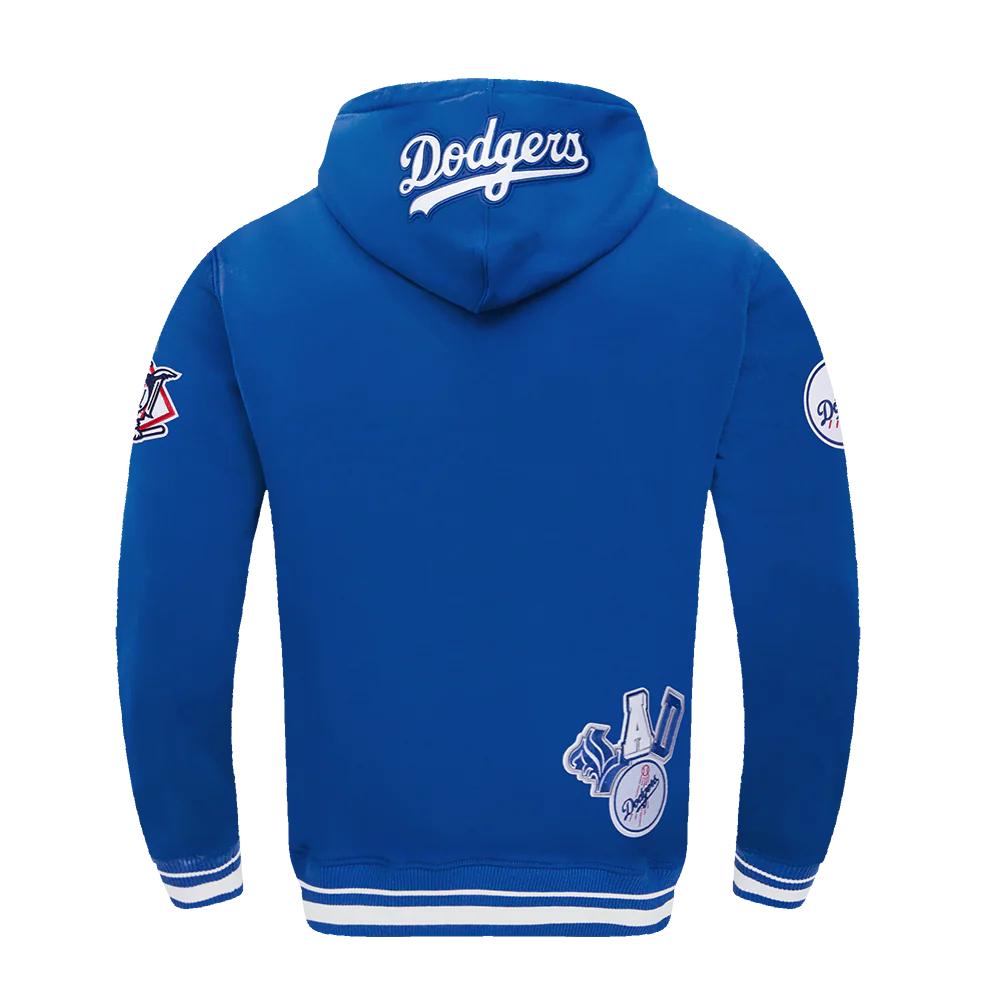 MLB LOS ANGELES DODGERS CITY RANSOM MEN'S RIB FLEECE PULLOVER HOODIE (DODGER BLUE) - Image 3