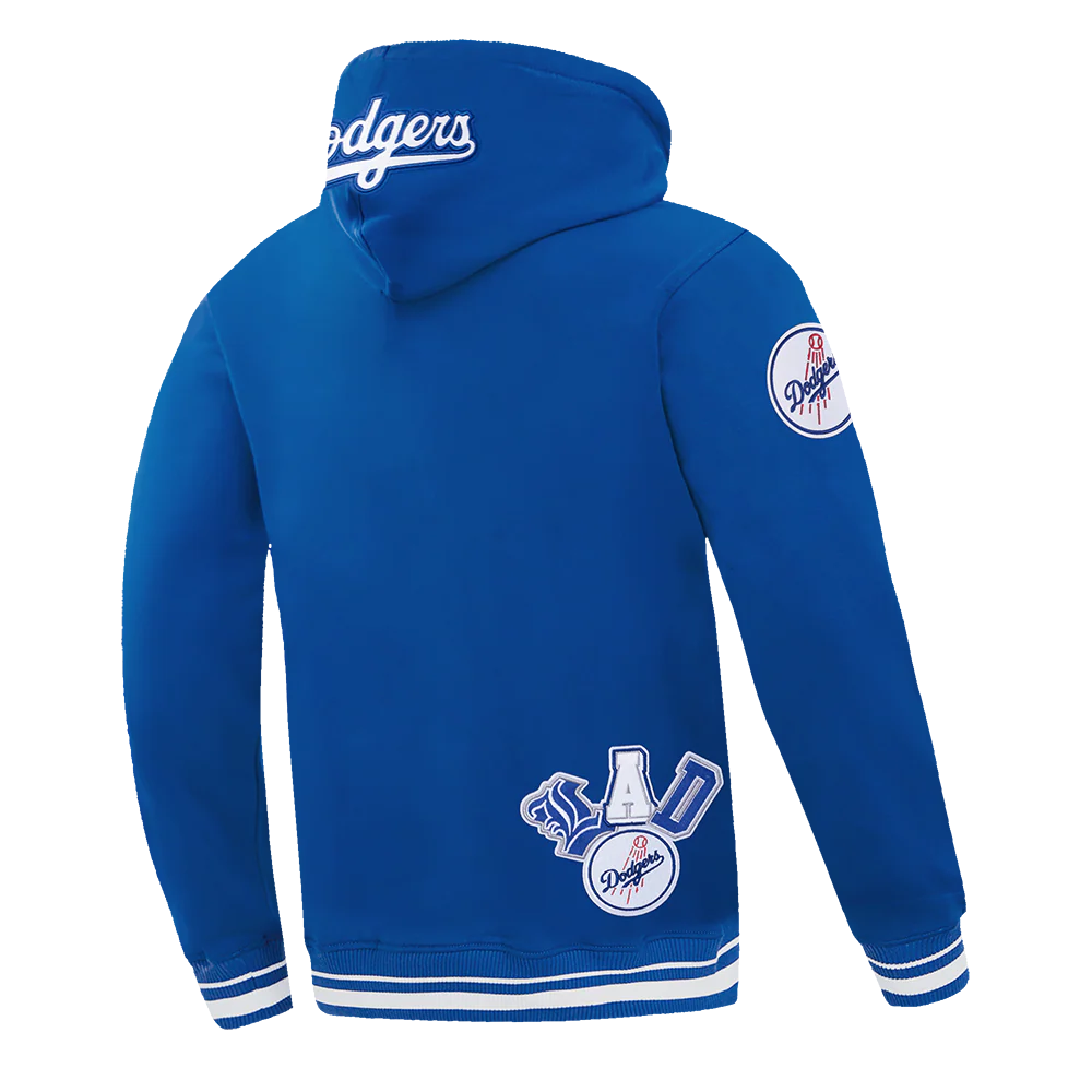 MLB LOS ANGELES DODGERS CITY RANSOM MEN'S RIB FLEECE PULLOVER HOODIE (DODGER BLUE) - Image 4