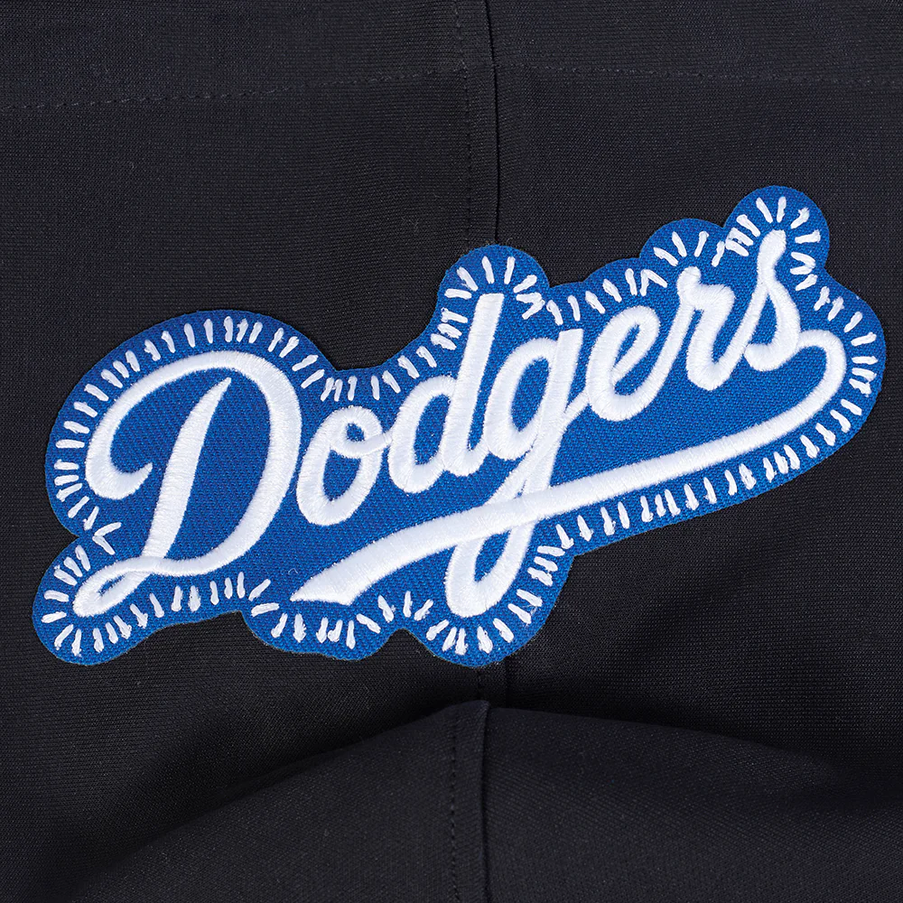 MLB LOS ANGELES DODGERS DIY PICK STITCH MEN'S DOUBLE KNIT PULLOVER HOODIE (BLACK) - Image 11